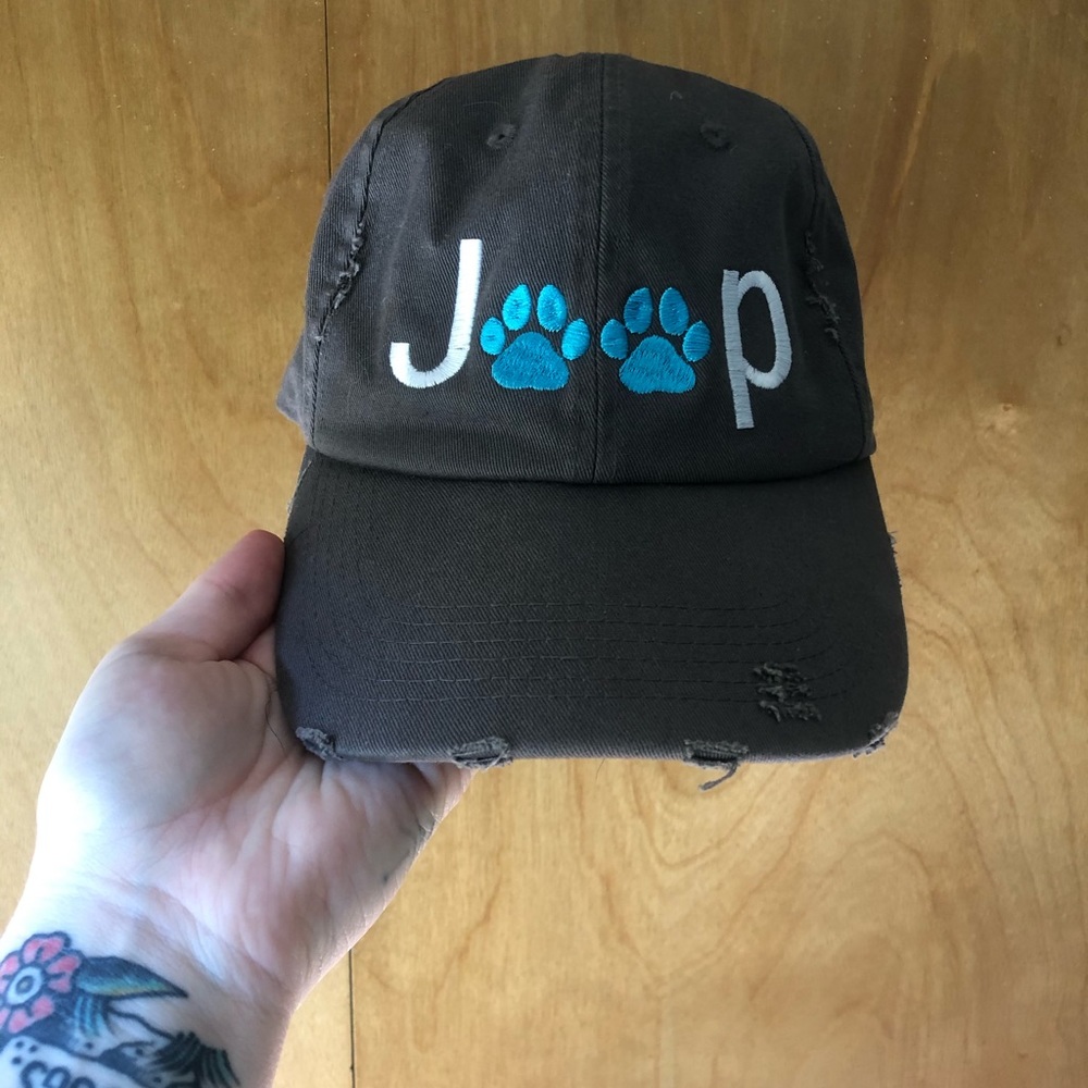 Jeep Paw Distressed Baseball Hat